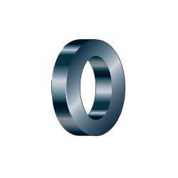 Spacer - 8mm Bore x 5.3mm Thick - Round metal spacer with a central 8mm bore and thickness of 5.3mm.